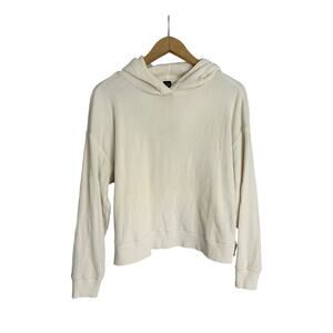 GAP Ribbed Hoodie Cream S Loungecore Travel
